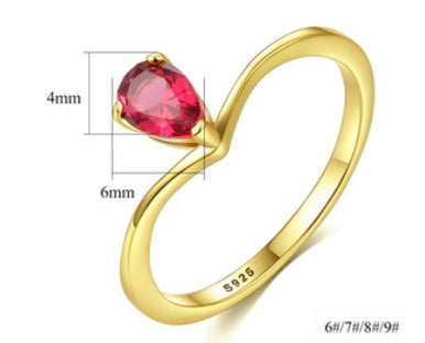 S925 Sterling Silber Ring Japan und Südkorea Einfacher rosa zweifarbiger Schatzring