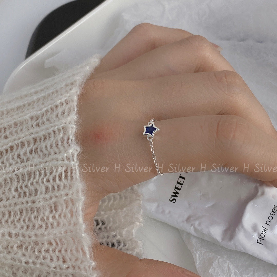 S925 Sterling Silber Special Interest Light Luxury Design Zircon Ring