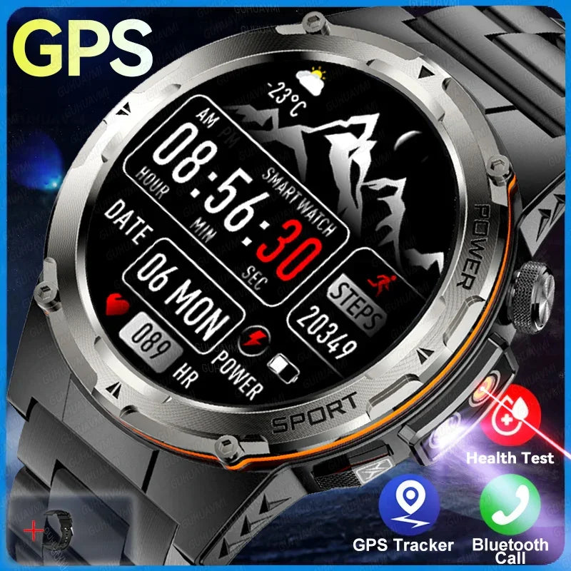 2025 TitanTek  New GPS Smart Watch Men 1.39" AMOLED Screen Built-in GPS NFC Make/Receive Phone Calls 500mAh Large Battery Smart Braceletes