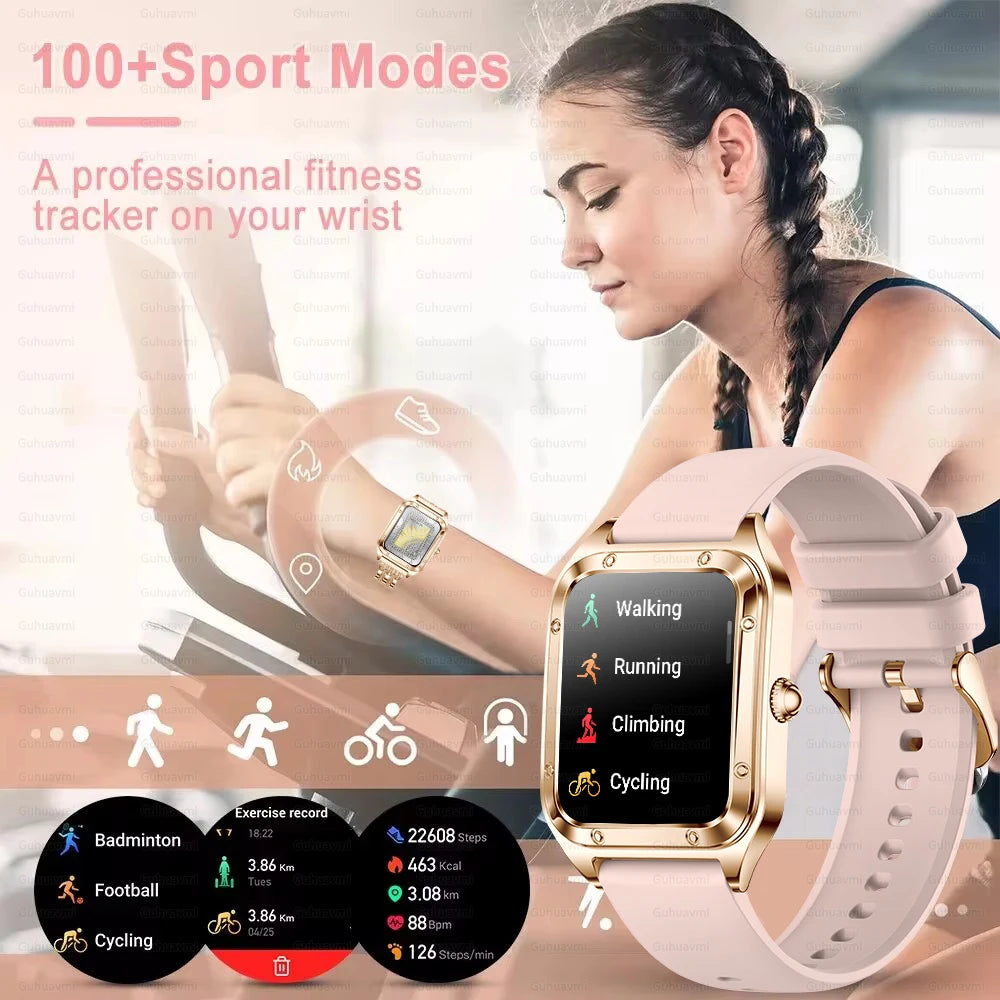 2025 TitanTek Ultra Thin Luxury Smart Watch For Women Full Touch Screen Heart Rate Waterproof Lady Watches Sports Fitness Tracker Clock's