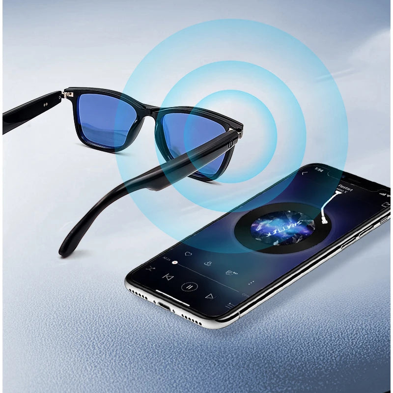 TitanTek Smart Wireless Bluetooth Glasses Polarized UV400 Eye Protection Earphone Sunglasses Cycling Driving Fishing Listen Music Calling