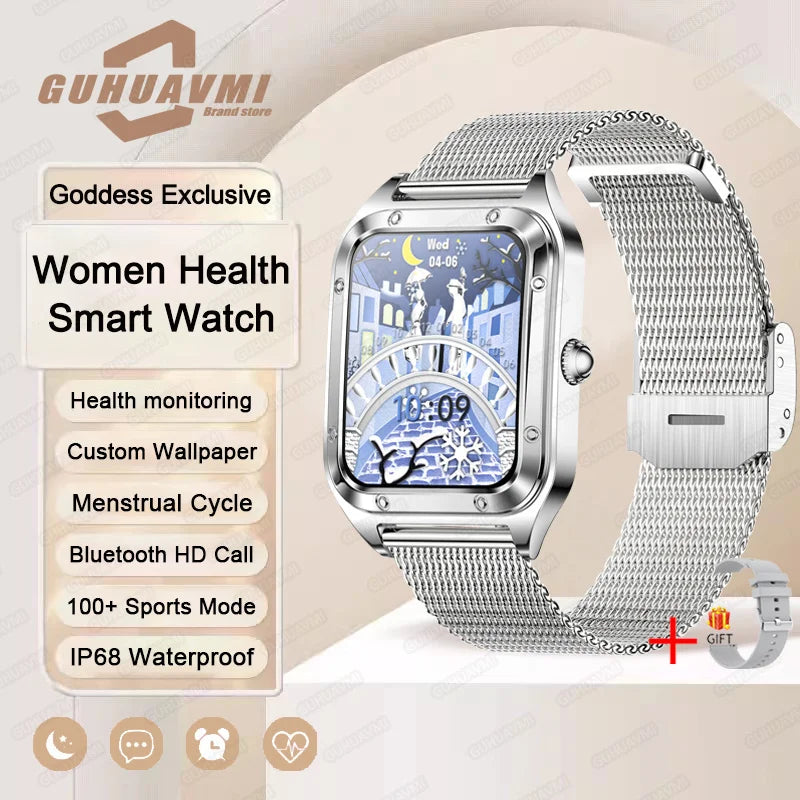 2025 TitanTek Ultra Thin Luxury Smart Watch For Women Full Touch Screen Heart Rate Waterproof Lady Watches Sports Fitness Tracker Clock's