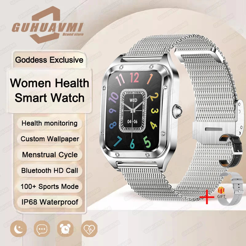 2025 TitanTek Ultra Thin Luxury Smart Watch For Women Full Touch Screen Heart Rate Waterproof Lady Watches Sports Fitness Tracker Clock's