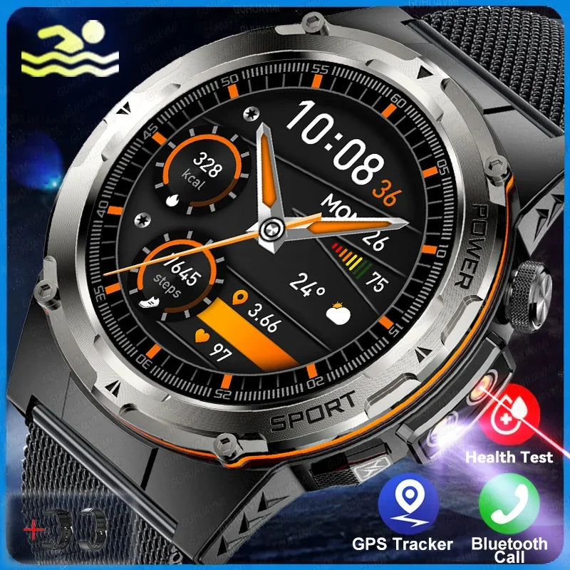 2025 TitanTek  New GPS Smart Watch Men 1.39" AMOLED Screen Built-in GPS NFC Make/Receive Phone Calls 500mAh Large Battery Smart Braceletes