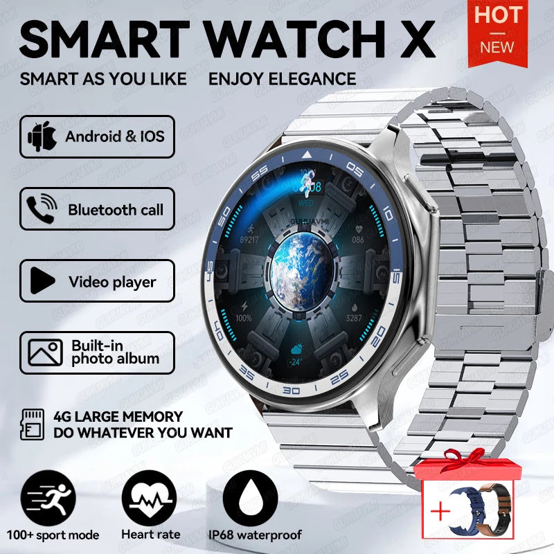 TitanTek Smart Watch Men 4GB Memory Local MP3 Music Player Intelligent Recording Bluetooth Call Smartwatch Sports Health Detection