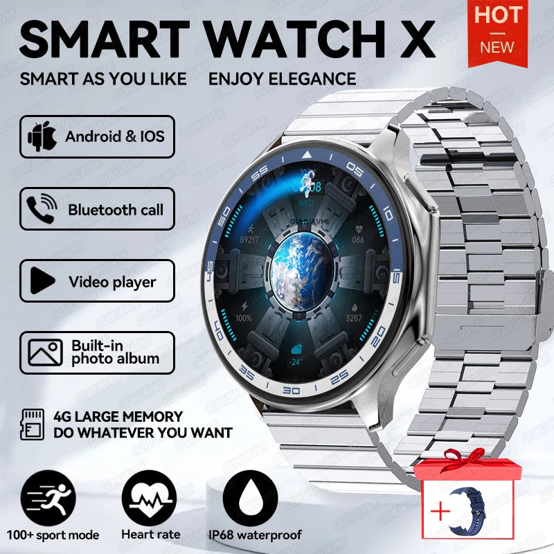 TitanTek Smart Watch Men 4GB Memory Local MP3 Music Player Intelligent Recording Bluetooth Call Smartwatch Sports Health Detection