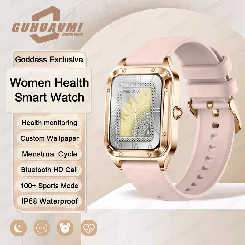 2025 TitanTek Ultra Thin Luxury Smart Watch For Women Full Touch Screen Heart Rate Waterproof Lady Watches Sports Fitness Tracker Clock's