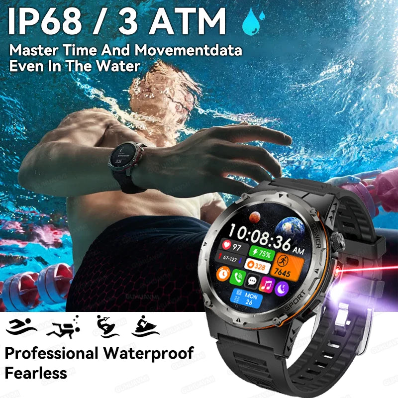 2025 TitanTek  New GPS Smart Watch Men 1.39" AMOLED Screen Built-in GPS NFC Make/Receive Phone Calls 500mAh Large Battery Smart Braceletes