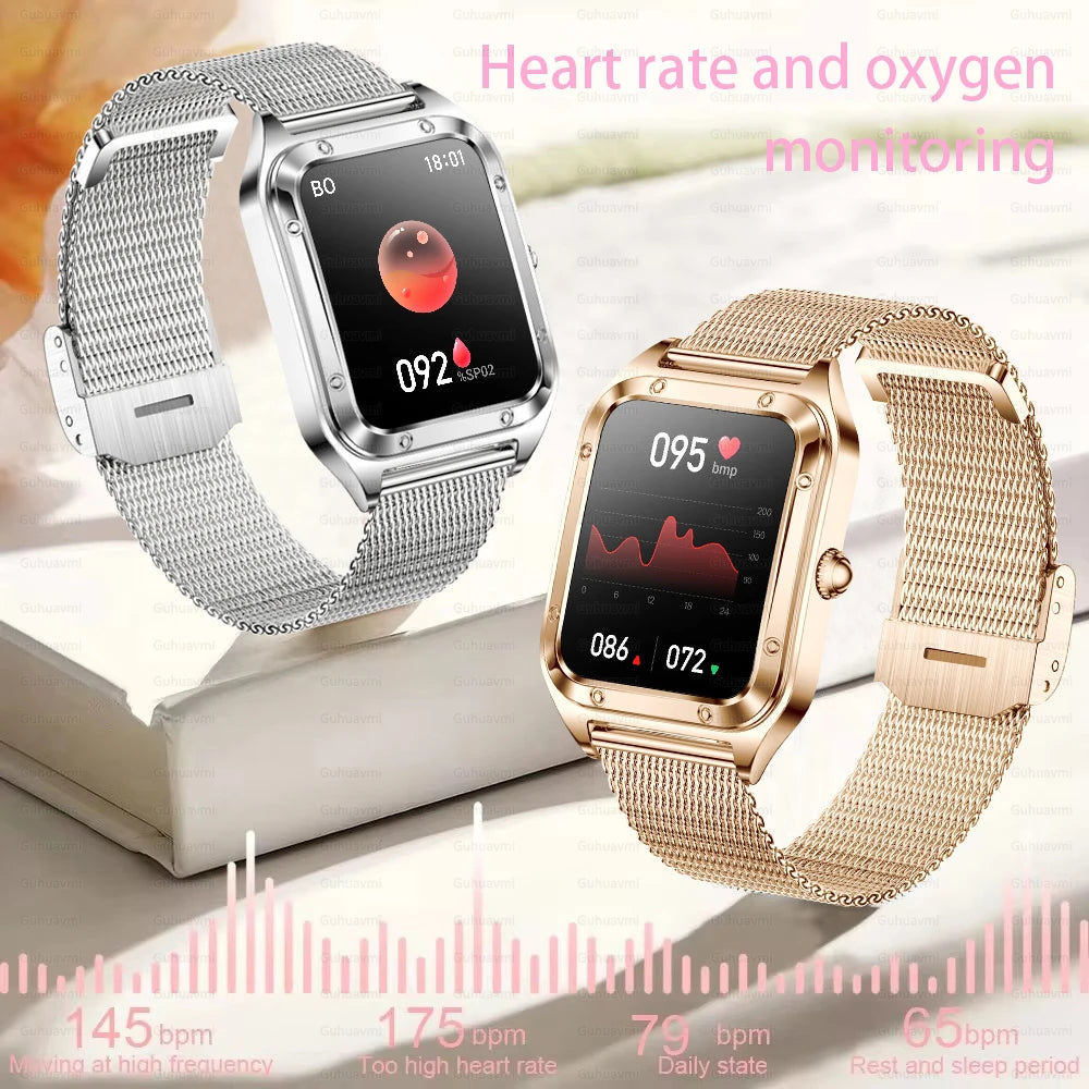 2025 TitanTek Ultra Thin Luxury Smart Watch For Women Full Touch Screen Heart Rate Waterproof Lady Watches Sports Fitness Tracker Clock's