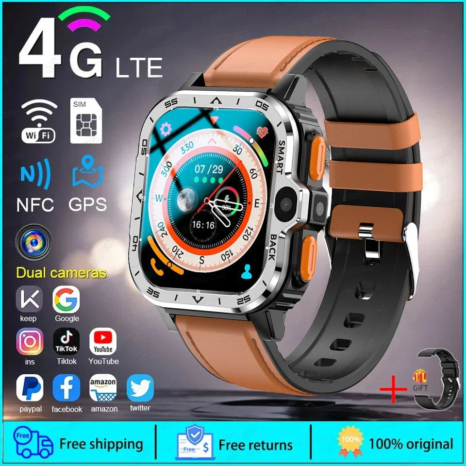 2025 New ( TitanTek ) High Definition Video Call SmartWatch Men 64G Memory NFC Heart Rate GPS Sports Smartwatches Support SIM WIFI