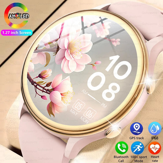 2025 TitanTek New For Huawei Fashion Sports Smart Watch Women GPS Tracker AMOLED Full Touch HD Screen Heart Rate Bluetooth Call Smartwatch