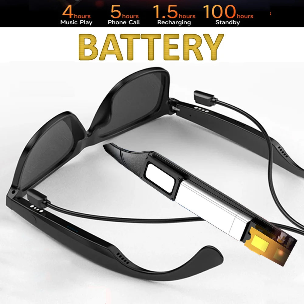 TitanTek Smart Wireless Bluetooth Glasses Polarized UV400 Eye Protection Earphone Sunglasses Cycling Driving Fishing Listen Music Calling