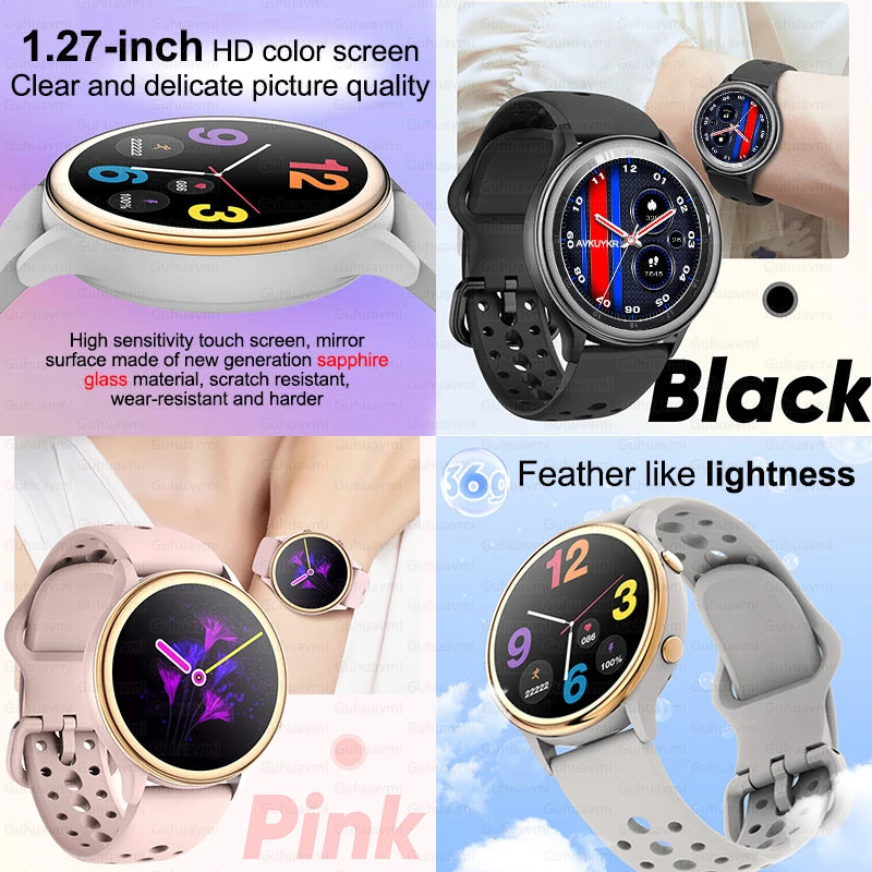 2025 TitanTek New For Huawei Fashion Sports Smart Watch Women GPS Tracker AMOLED Full Touch HD Screen Heart Rate Bluetooth Call Smartwatch