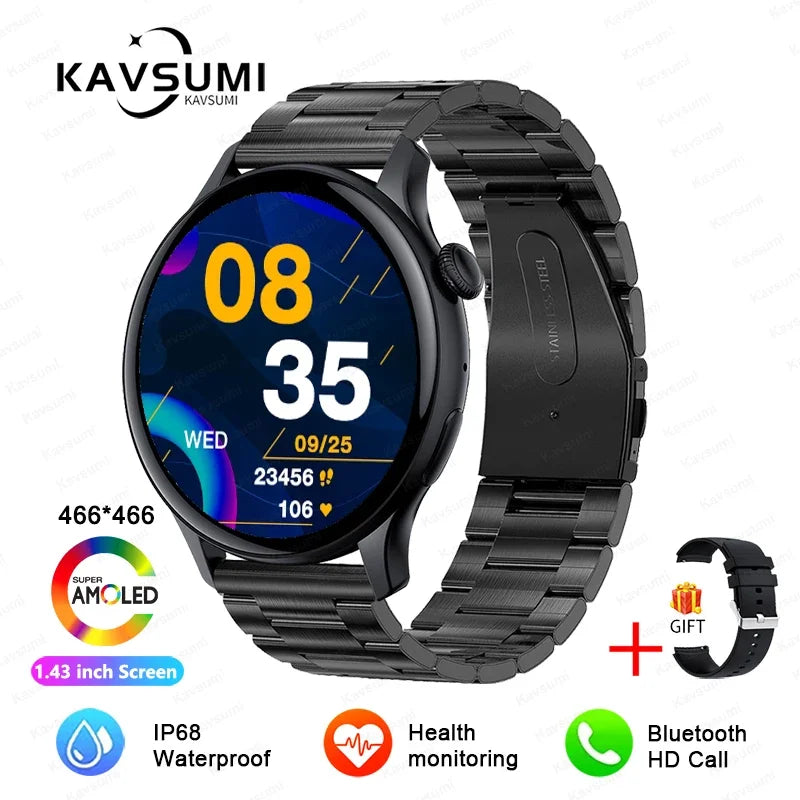 2025 TitanTek  New NFC GPS Smart Watch Women 1.43 Inch AMOLED 466*466 HD Screen Always Display Sport Watch Women Bluetooth Call Smartwatch