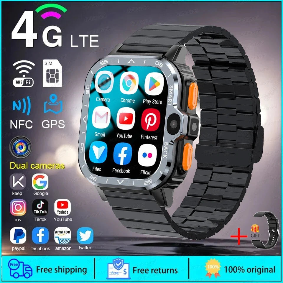 2025 New ( TitanTek ) High Definition Video Call SmartWatch Men 64G Memory NFC Heart Rate GPS Sports Smartwatches Support SIM WIFI