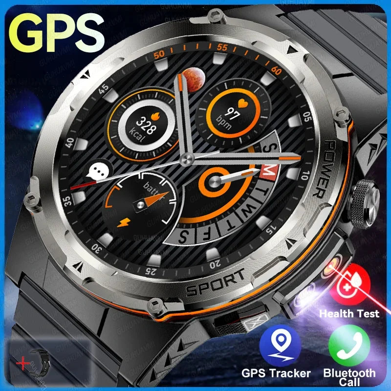 2025 TitanTek  New GPS Smart Watch Men 1.39" AMOLED Screen Built-in GPS NFC Make/Receive Phone Calls 500mAh Large Battery Smart Braceletes