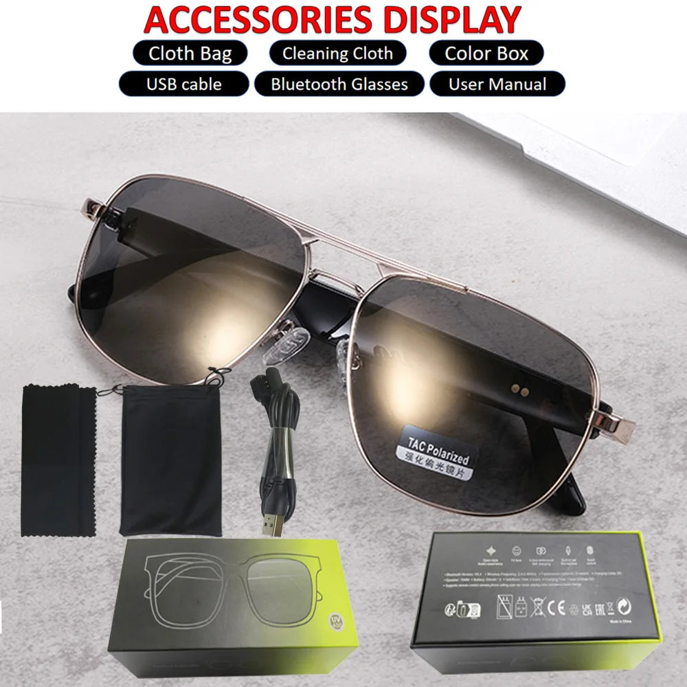 TitanTek Bluetooth Eyewear Smart Sun Glasses Wireless Music Sunglasses Polarized UV400 Protection Eyeglasses Christmas Gift