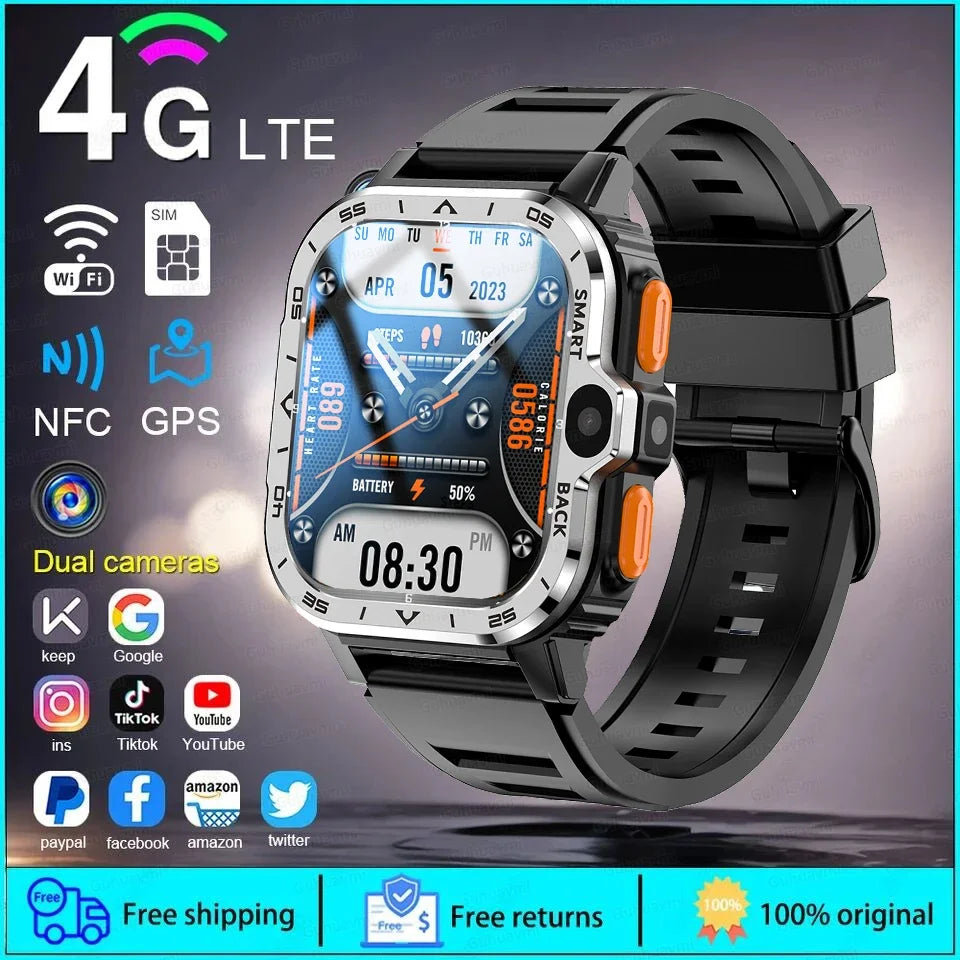 2025 New ( TitanTek ) High Definition Video Call SmartWatch Men 64G Memory NFC Heart Rate GPS Sports Smartwatches Support SIM WIFI