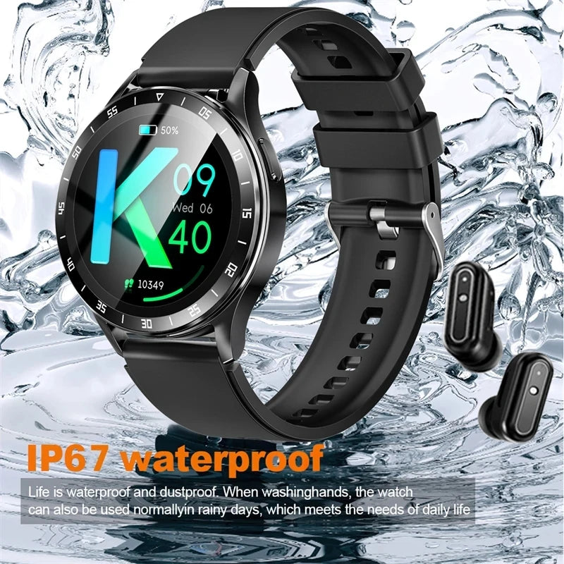 TitanTek Smart Watch Men Women Bracelet 2 in 1 TWS Wireless Earbuds 1.39 Inch Heart Rate Blood Pressure Sports Waterproof Smartwatch