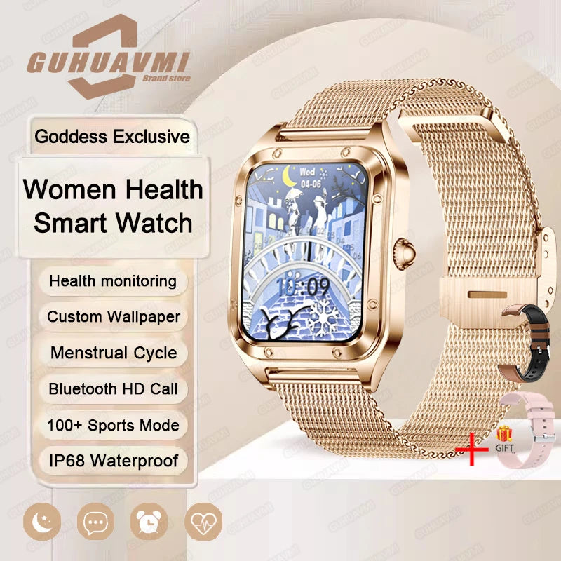 2025 TitanTek Ultra Thin Luxury Smart Watch For Women Full Touch Screen Heart Rate Waterproof Lady Watches Sports Fitness Tracker Clock's