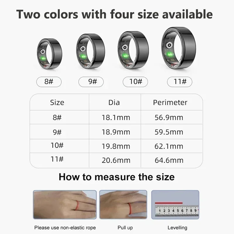 TitanTek Smart Ring Men Women GPS Sports Fitness Tracker Health Sleep Health Monitor Waterproof Smart Ring Suitable For Android IOS