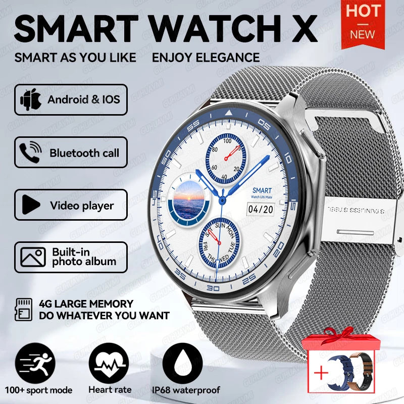 TitanTek Smart Watch Men 4GB Memory Local MP3 Music Player Intelligent Recording Bluetooth Call Smartwatch Sports Health Detection