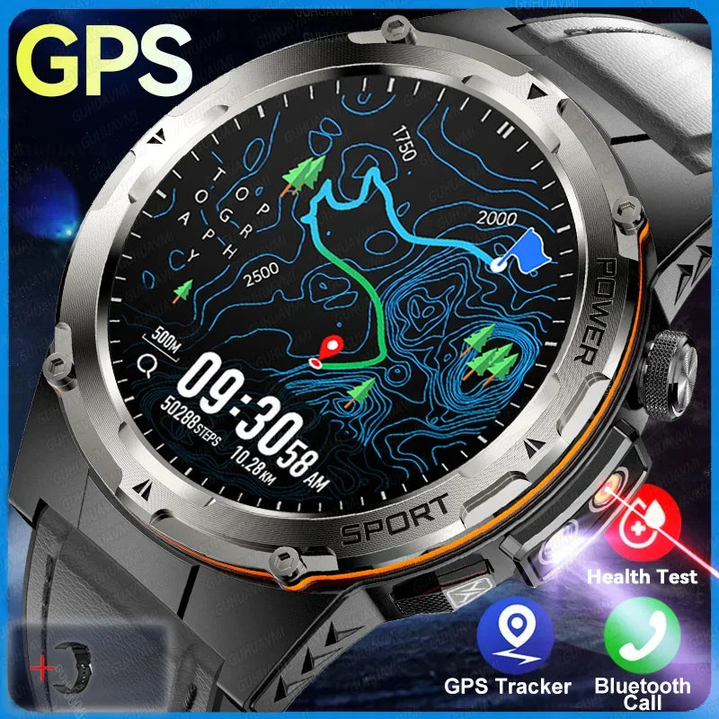 2025 TitanTek  New GPS Smart Watch Men 1.39" AMOLED Screen Built-in GPS NFC Make/Receive Phone Calls 500mAh Large Battery Smart Braceletes