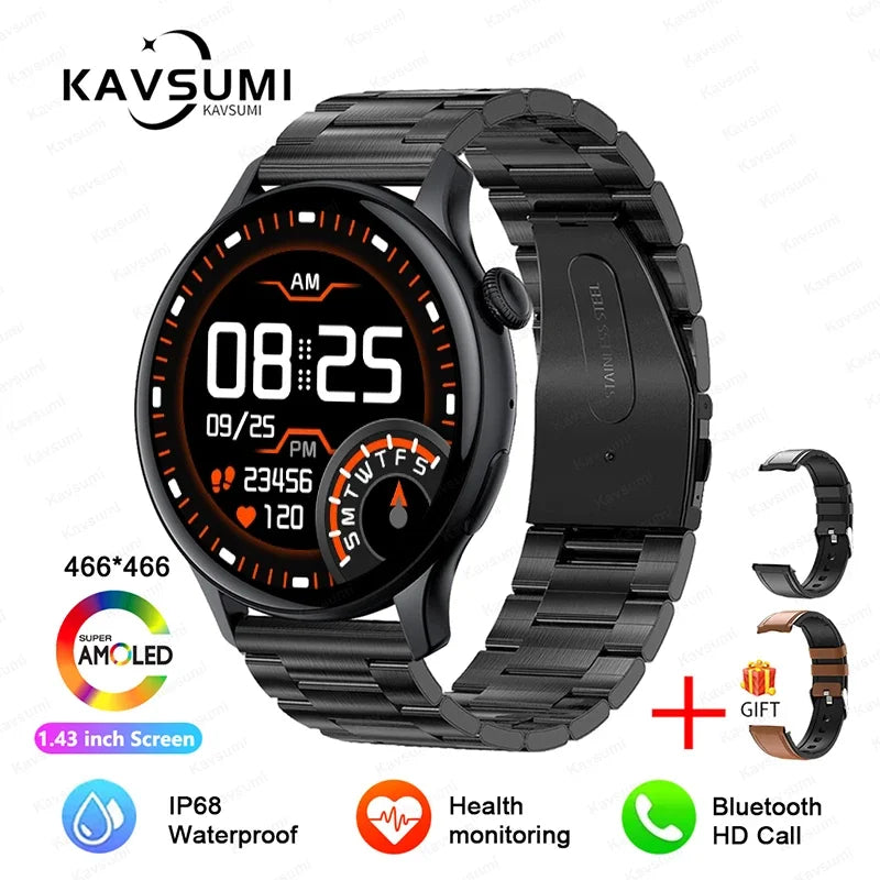 2025 TitanTek  New NFC GPS Smart Watch Women 1.43 Inch AMOLED 466*466 HD Screen Always Display Sport Watch Women Bluetooth Call Smartwatch