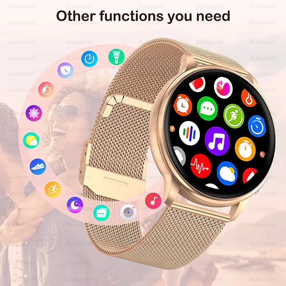 TitanTek AMOLED Screen Smart Watch Heart Rate Blood Oxygen Fashion Ladies Bracelet 2024 Bluetooth Call Smartwatch Women For Android IOS ﻿