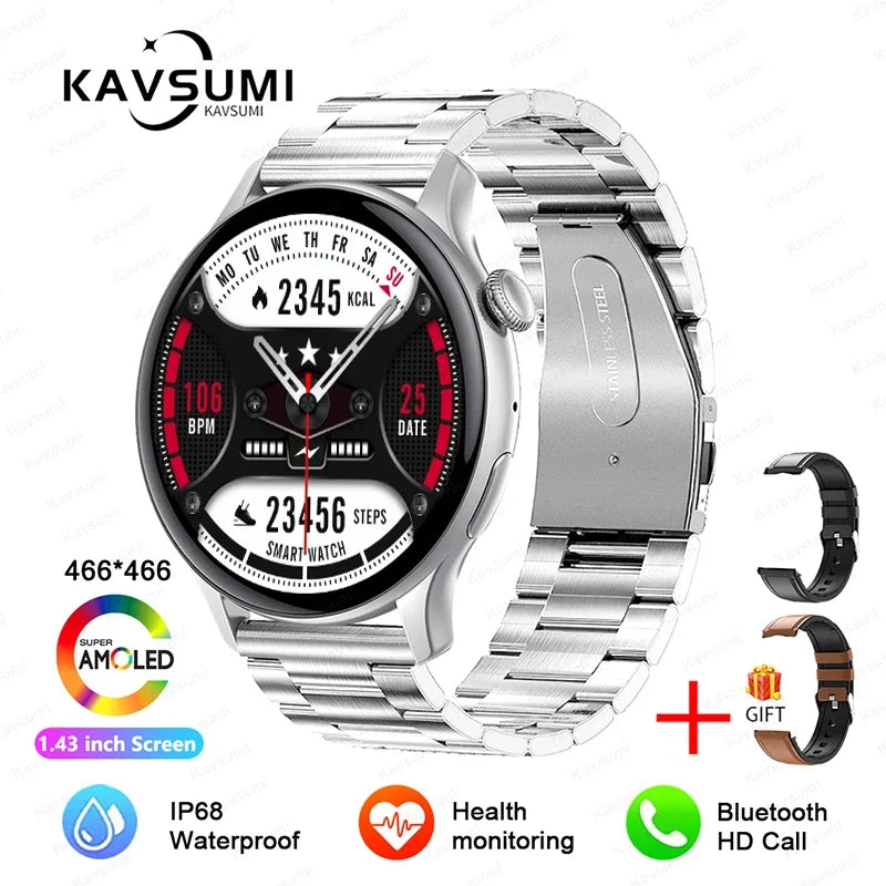 2025 TitanTek  New NFC GPS Smart Watch Women 1.43 Inch AMOLED 466*466 HD Screen Always Display Sport Watch Women Bluetooth Call Smartwatch