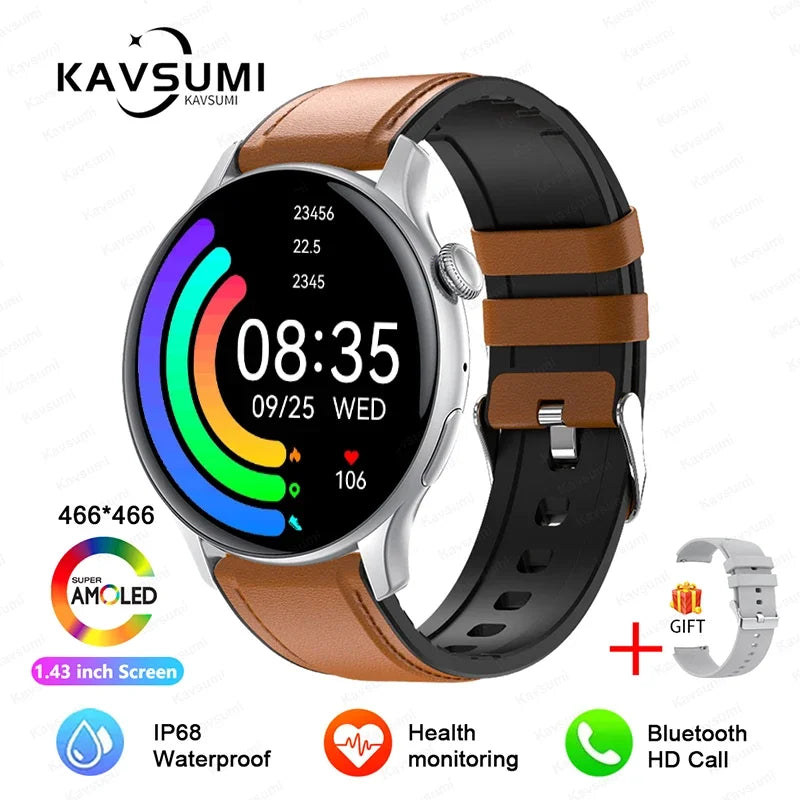 2025 TitanTek  New NFC GPS Smart Watch Women 1.43 Inch AMOLED 466*466 HD Screen Always Display Sport Watch Women Bluetooth Call Smartwatch