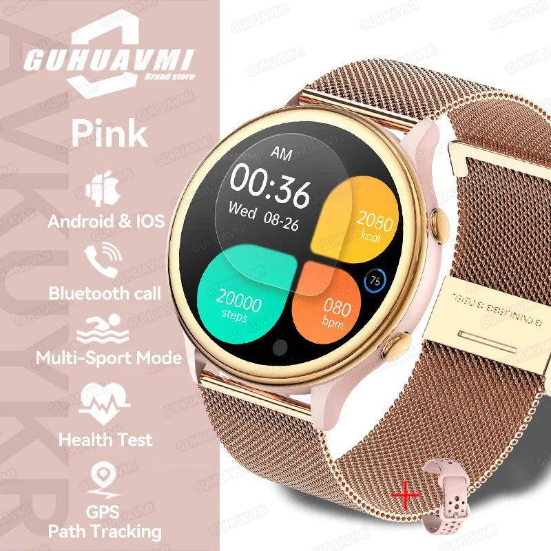 2025 TitanTek New For Huawei Fashion Sports Smart Watch Women GPS Tracker AMOLED Full Touch HD Screen Heart Rate Bluetooth Call Smartwatch