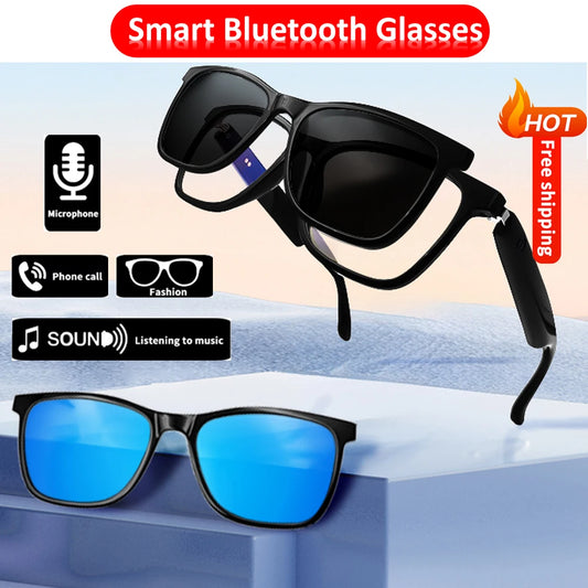 TitanTek Bluetooth Sunglasses UV Protection Audio Sun Glasses Anti Blue Light Open Ear Music Hands Free Calling Holiday Gift