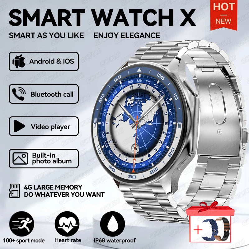 TitanTek Smart Watch Men 4GB Memory Local MP3 Music Player Intelligent Recording Bluetooth Call Smartwatch Sports Health Detection