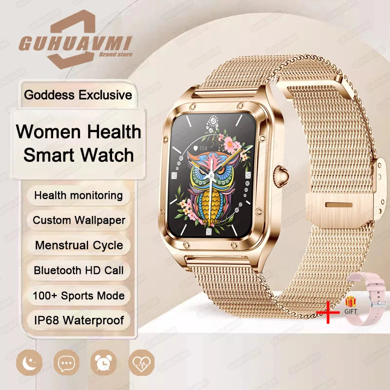 2025 TitanTek Ultra Thin Luxury Smart Watch For Women Full Touch Screen Heart Rate Waterproof Lady Watches Sports Fitness Tracker Clock's