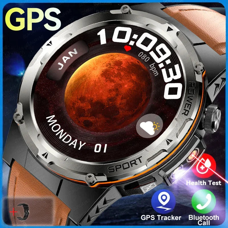 2025 TitanTek  New GPS Smart Watch Men 1.39" AMOLED Screen Built-in GPS NFC Make/Receive Phone Calls 500mAh Large Battery Smart Braceletes