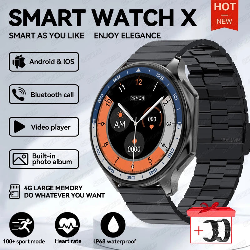 TitanTek Smart Watch Men 4GB Memory Local MP3 Music Player Intelligent Recording Bluetooth Call Smartwatch Sports Health Detection