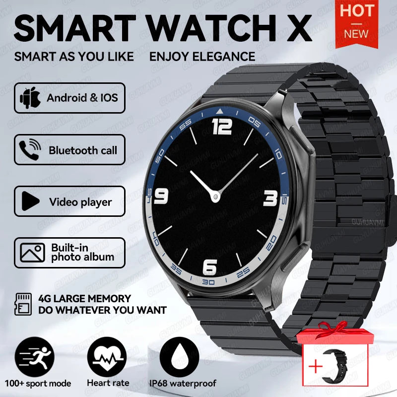 TitanTek Smart Watch Men 4GB Memory Local MP3 Music Player Intelligent Recording Bluetooth Call Smartwatch Sports Health Detection