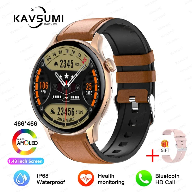 2025 TitanTek  New NFC GPS Smart Watch Women 1.43 Inch AMOLED 466*466 HD Screen Always Display Sport Watch Women Bluetooth Call Smartwatch