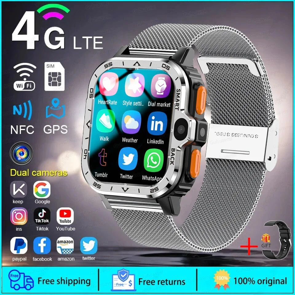 2025 New ( TitanTek ) High Definition Video Call SmartWatch Men 64G Memory NFC Heart Rate GPS Sports Smartwatches Support SIM WIFI