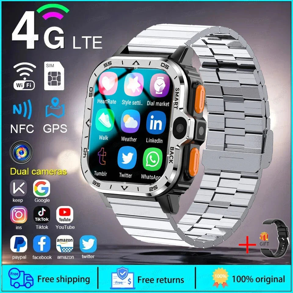 2025 New ( TitanTek ) High Definition Video Call SmartWatch Men 64G Memory NFC Heart Rate GPS Sports Smartwatches Support SIM WIFI