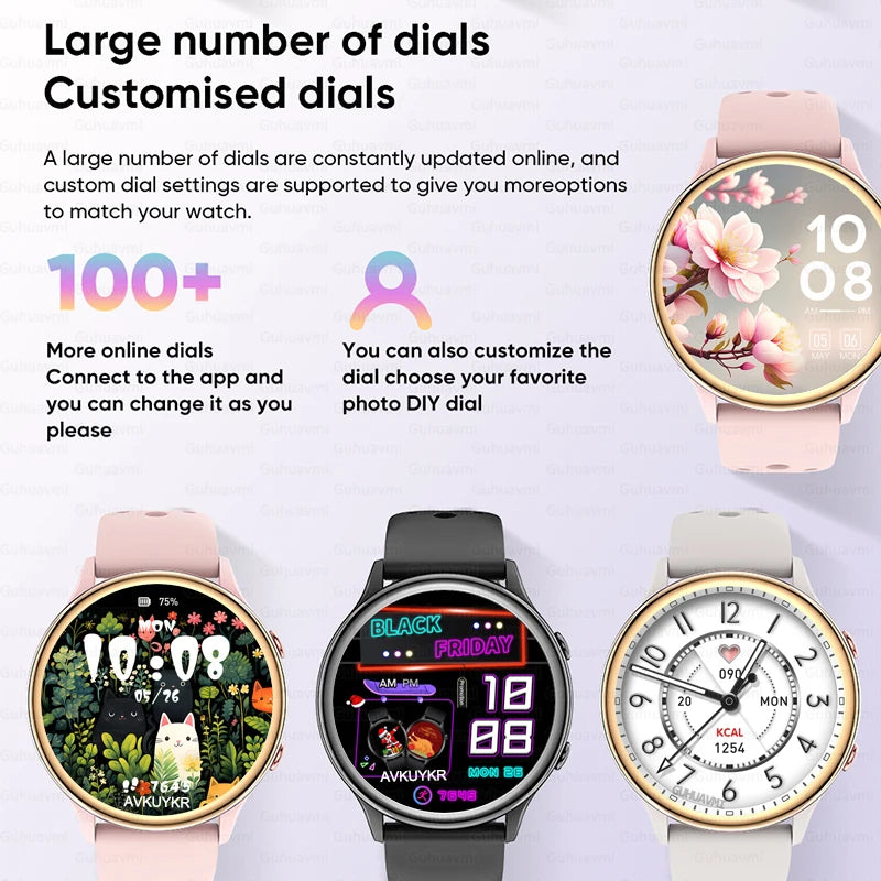 2025 TitanTek New For Huawei Fashion Sports Smart Watch Women GPS Tracker AMOLED Full Touch HD Screen Heart Rate Bluetooth Call Smartwatch