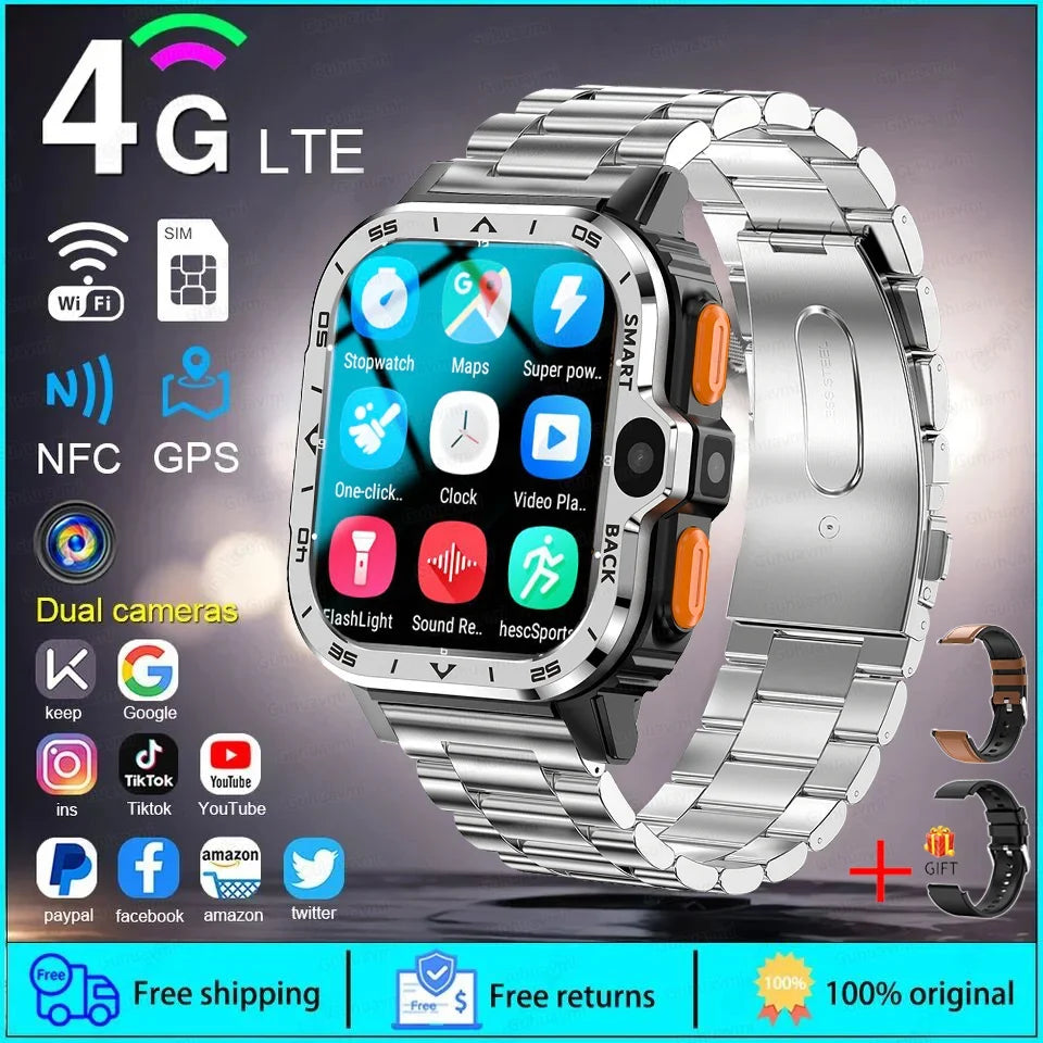 2025 New ( TitanTek ) High Definition Video Call SmartWatch Men 64G Memory NFC Heart Rate GPS Sports Smartwatches Support SIM WIFI