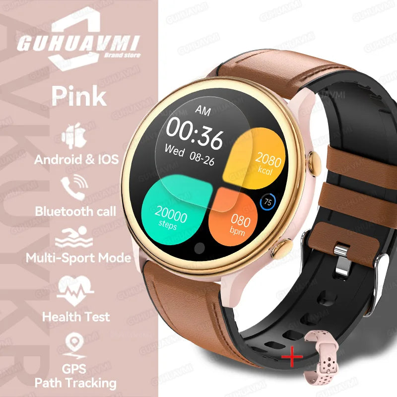 2025 TitanTek New For Huawei Fashion Sports Smart Watch Women GPS Tracker AMOLED Full Touch HD Screen Heart Rate Bluetooth Call Smartwatch