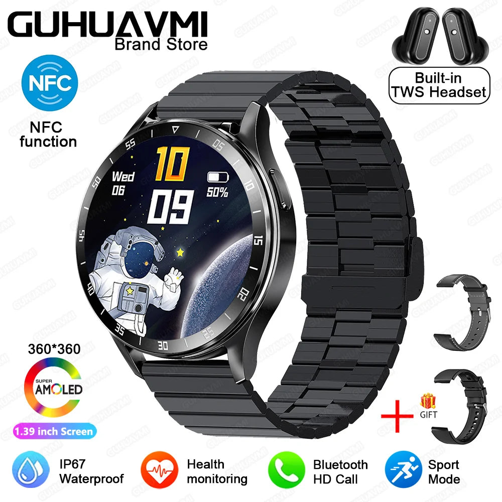 TitanTek Smart Watch Men Women Bracelet 2 in 1 TWS Wireless Earbuds 1.39 Inch Heart Rate Blood Pressure Sports Waterproof Smartwatch