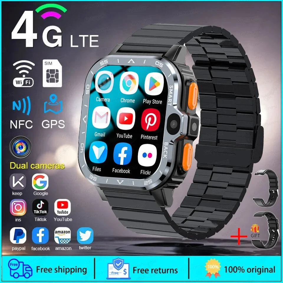 2025 New ( TitanTek ) High Definition Video Call SmartWatch Men 64G Memory NFC Heart Rate GPS Sports Smartwatches Support SIM WIFI