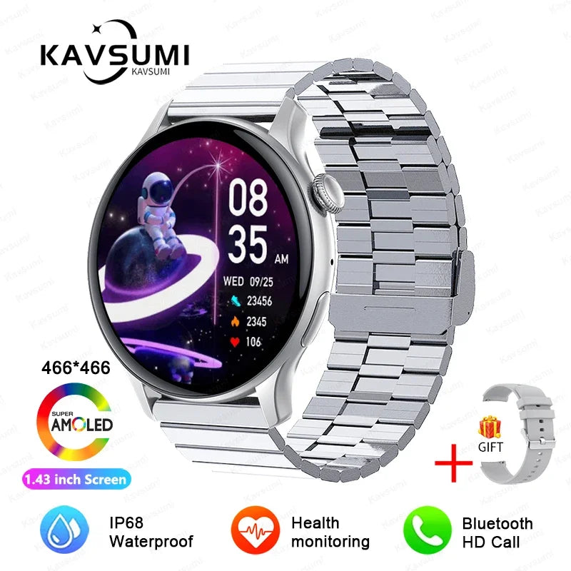 2025 TitanTek  New NFC GPS Smart Watch Women 1.43 Inch AMOLED 466*466 HD Screen Always Display Sport Watch Women Bluetooth Call Smartwatch